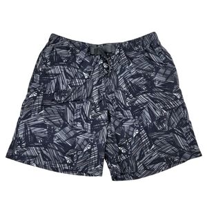 Columbia Black Gray Mesh lined 8 Inch inseam Mens Medium Swim Trunks Board short